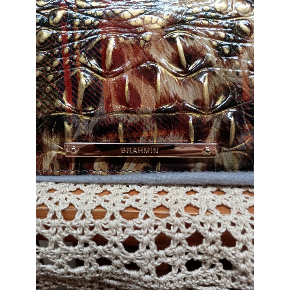 Brahmin Duxbury Satchel + Ady Wallet in TARTAN ANIMAL - Picture 2 of 13